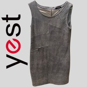 Yest Netherlands Faux Suede Lasercut Shift Dress